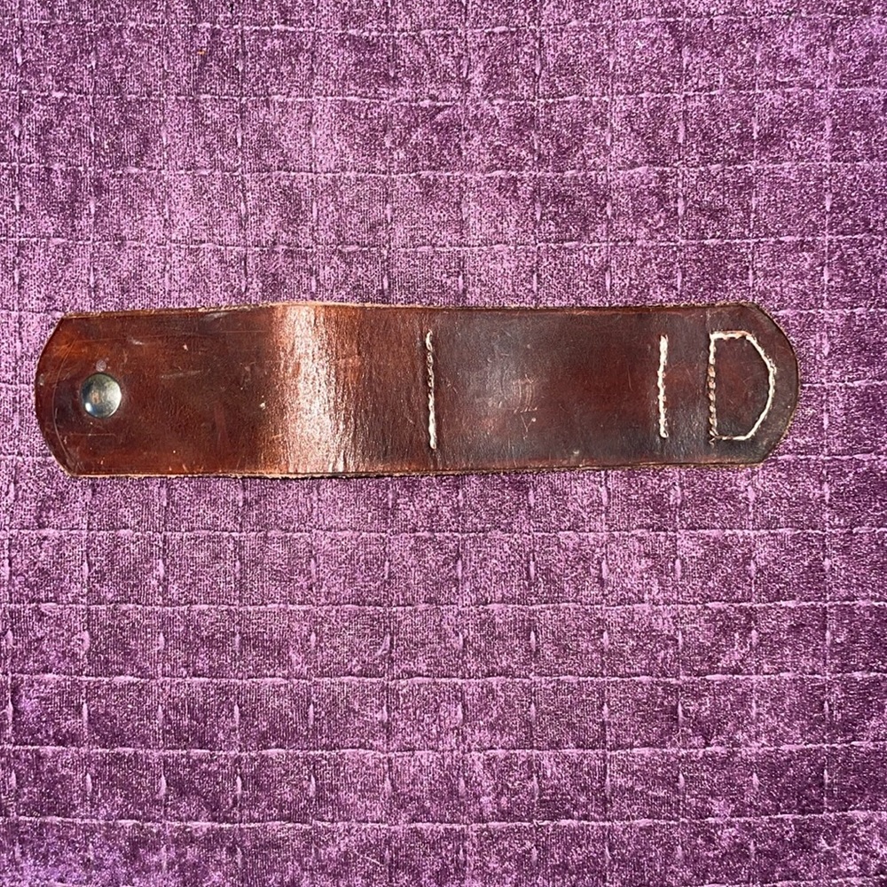 Raw hide leather with half snap button project leather